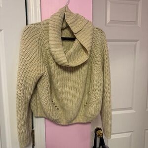 moon & madison Cream Cowl Neck Sweater